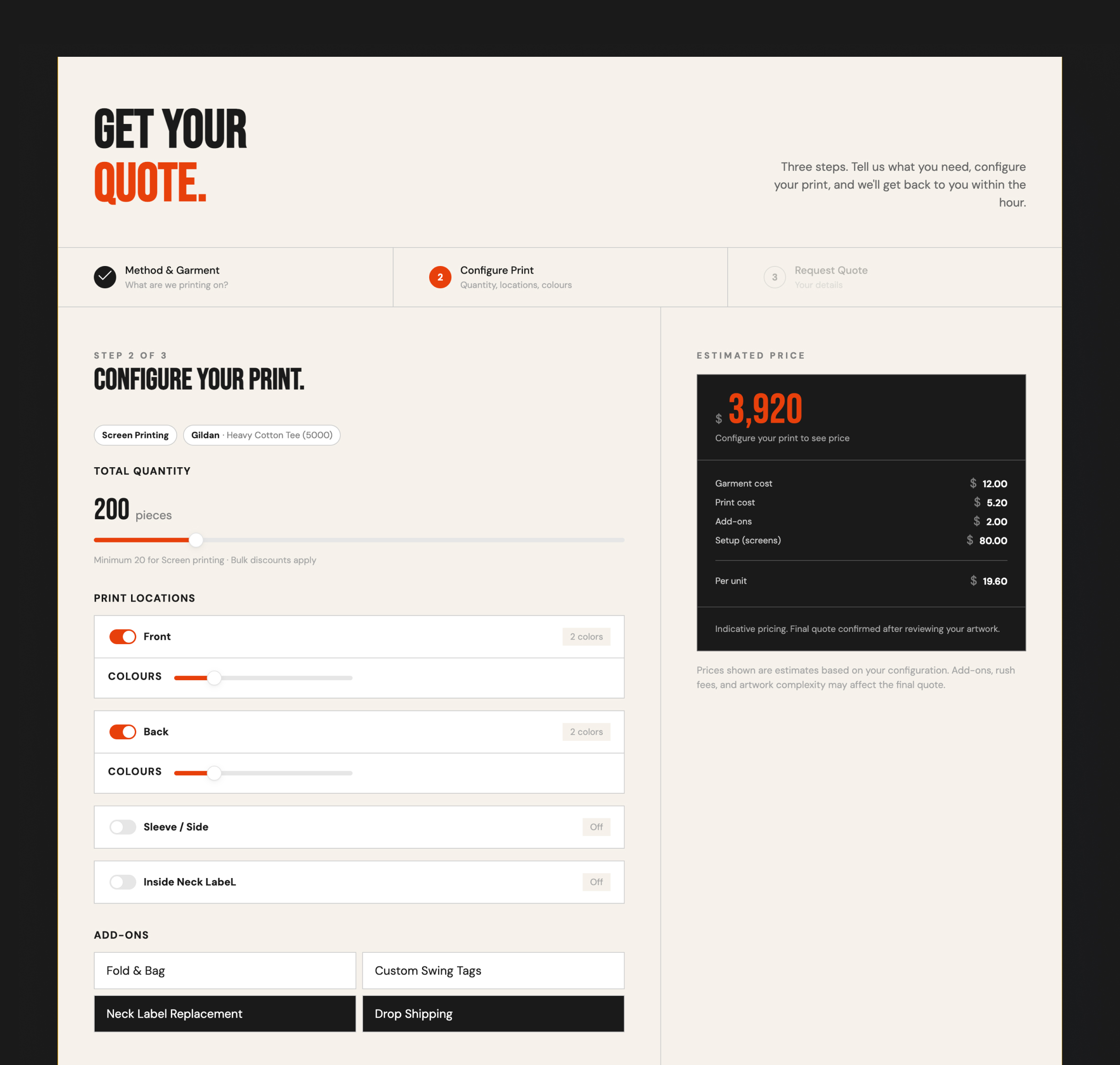Screenprinting-landing-page preview screenshot